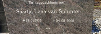 De laatste jaren van Saartje van Splunter
